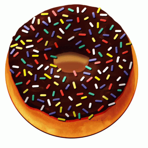 a sprinkled donut that has been glazed with icing