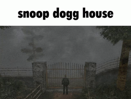 an image of a man coming out the door of a foggy house