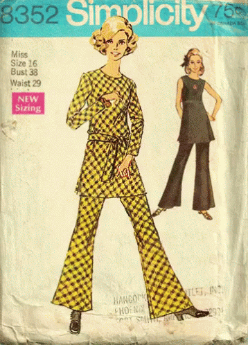 this is a vintage pattern of a woman's top and pants