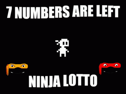 several cartoon character with words that say,'number are left ninja lotto