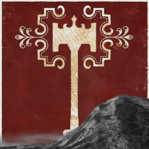 the cross is designed on top of the mountain