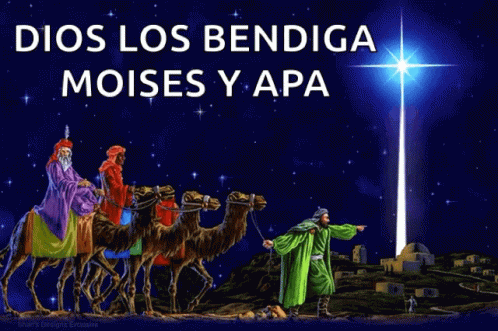 a christmas story with illustrations of three wise men on camels