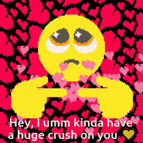 the text says he, umm kinda have a huge crush on you