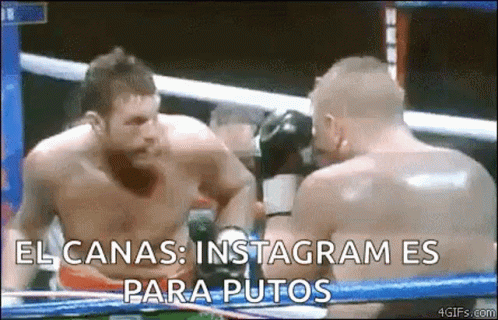 an image of two boxing fighters with the words'el camas instagrammes para plutoos
