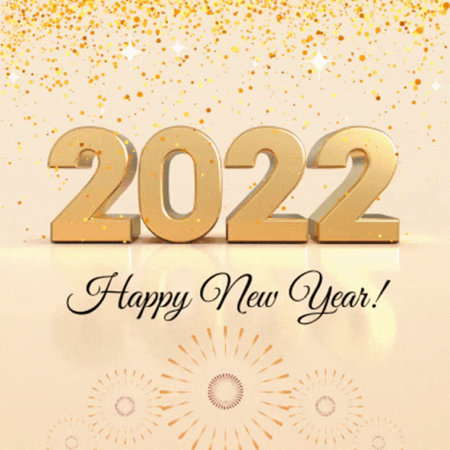 a blue new year card with the word 202 and fireworks