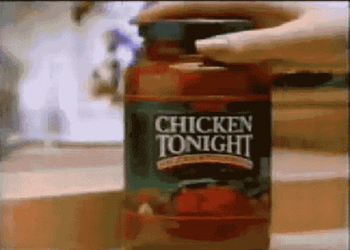 there is a bottle that says chicken tonight next to another bottle