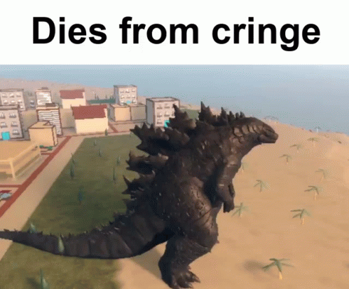 a computer screen s of a godzilla with the title, dies from crime