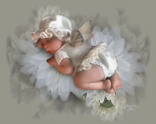 an image of a blue newborn angel