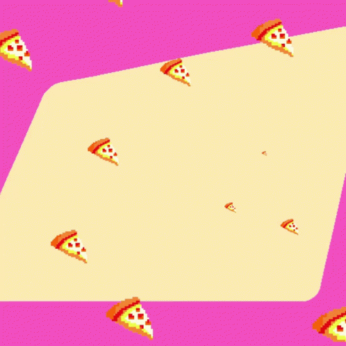 an abstract background with many pizza slices in the center
