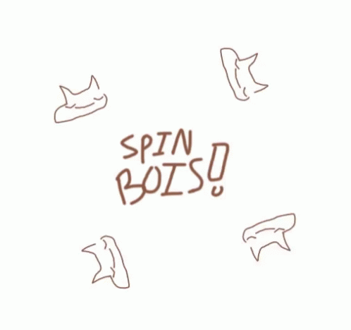 a drawing of a hand holding the word, spinbois