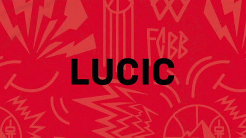 the word lucic is surrounded by bright graffiti