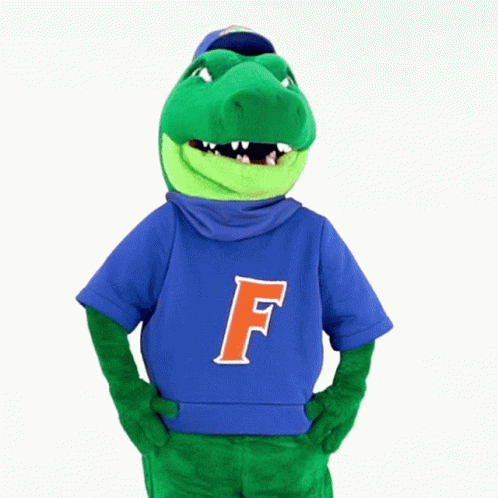 an alligator that has the f on it's chest