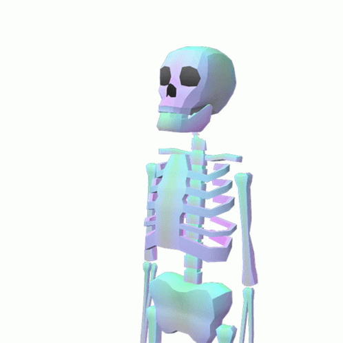 a cartoon skeleton is seen in this computer generated image
