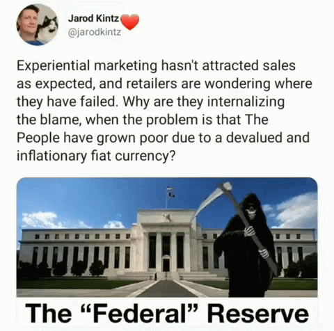 an image of a fake fake tweet that reads the federal reserve