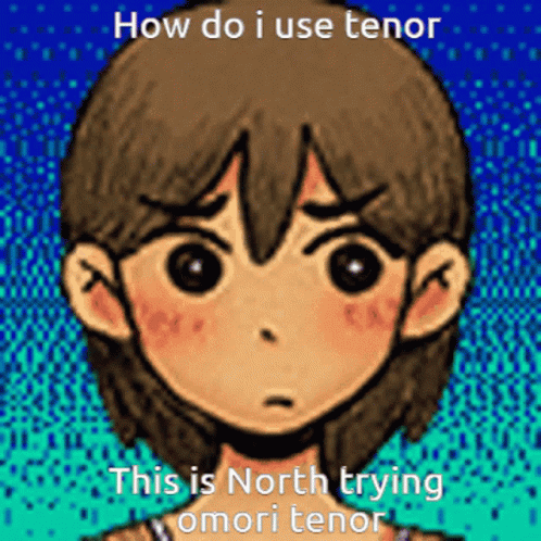 a text message with a cartoon boy on it that says, how do i use tenor?