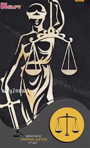 a silhouette drawing of the statue of justice