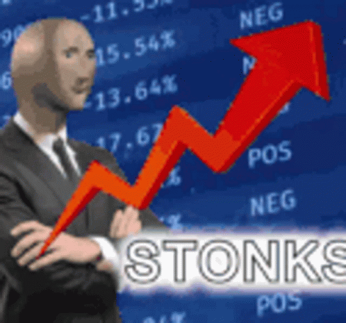an image of a graphic of steve strong in front of a stock chart