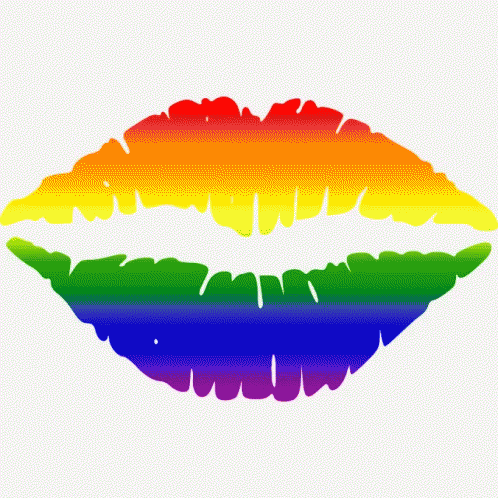 a multicolored image of a woman's lips