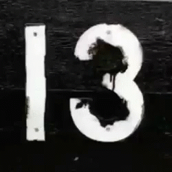 an image of the number thirteen in the wall