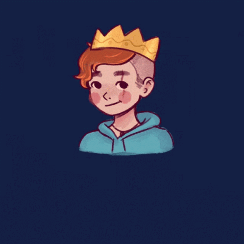 there is a drawing of a child with a crown on it