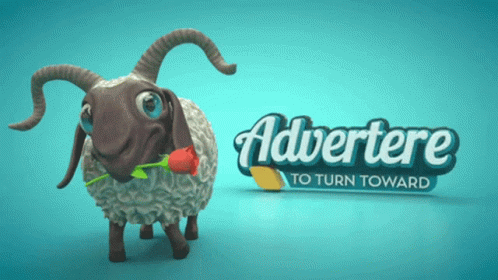 a fake goat is next to a sign for the adventure to turn toward