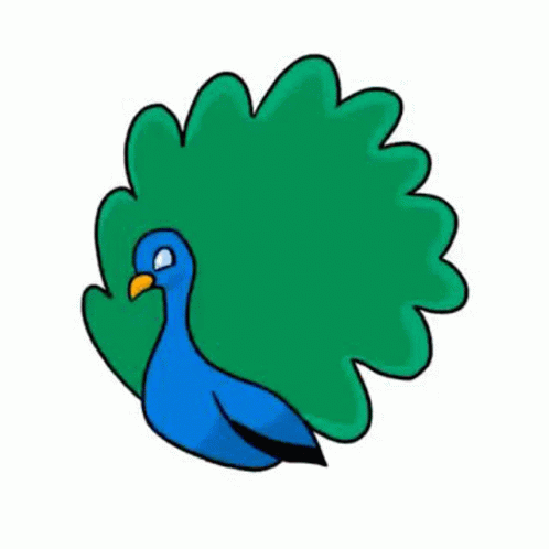 a cartoon bird is in the corner of a tree