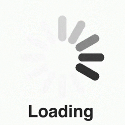 loading logo in the middle of a white background