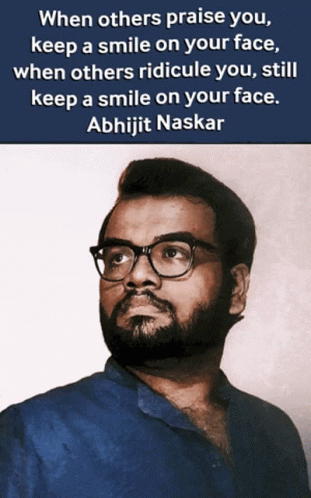 a picture of a man with glasses and a quote