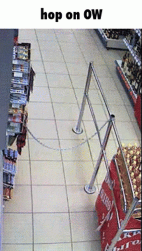 an image taken by a ccp camera of a security officer at a grocery store