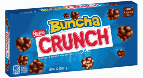 a package of crunch cereal on a white background