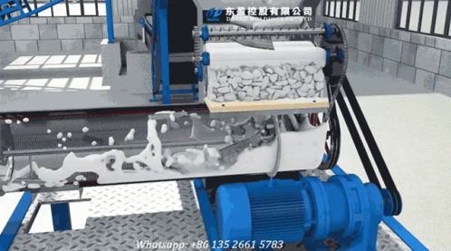 an animation of a machine is sitting on the ground