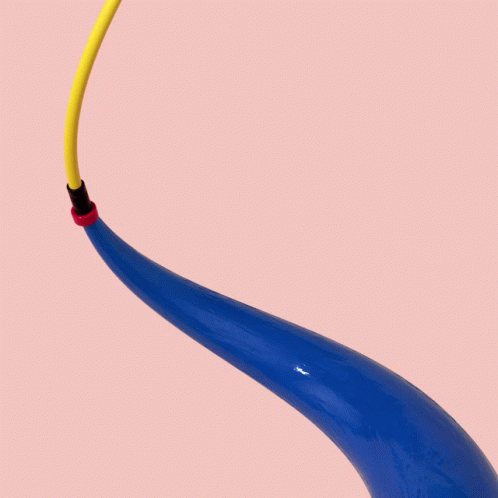 a close up of an open tooth brush with a blue handle