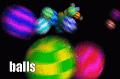 a colorful image of brightly colored balls on a black background