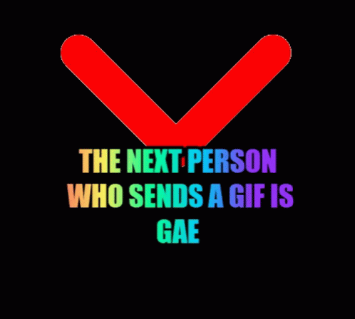 the text in the picture says the next person who sends a gift is gae
