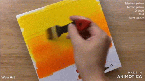 a painting being done using an electric brush