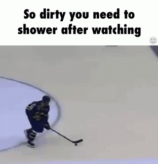 a video shows a player going to the ice with a hockey stick