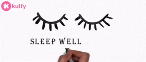 two fake eyelashes that look like eyes with text sleep well