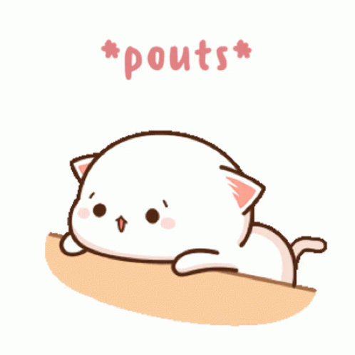 an illustrated image of a cat with pouts