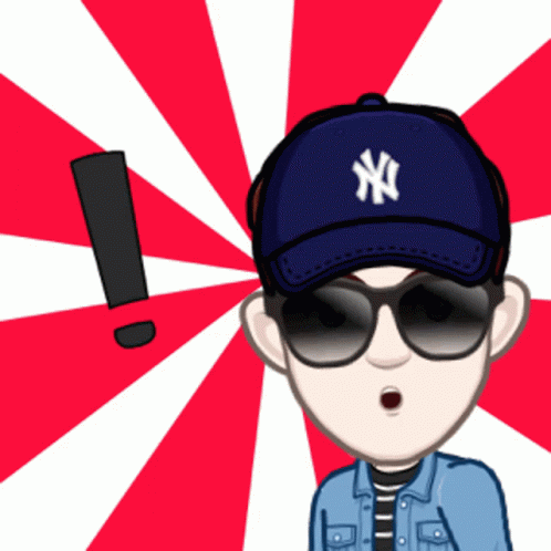 an illustrated image of a baseball player wearing shades