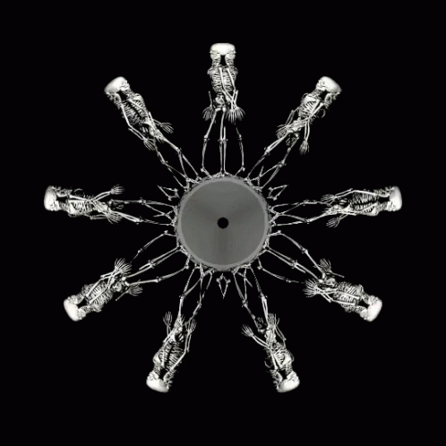 a snowflake with lights suspended on each end