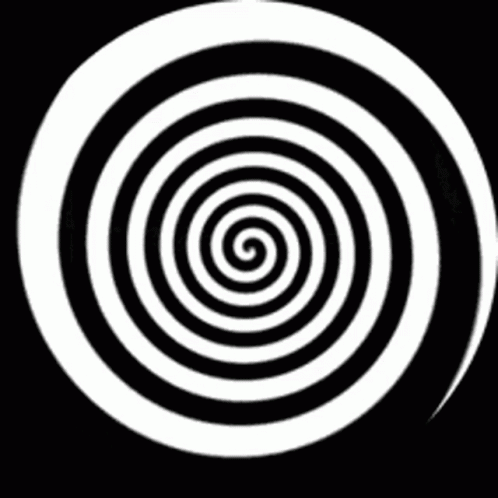 the white spiral has been distorted into a black background
