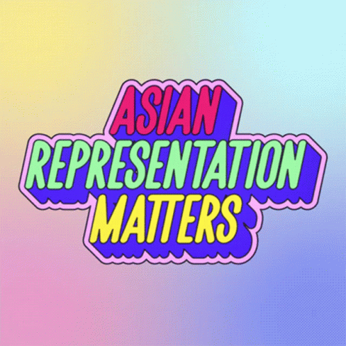 a colorful and modern, abstract logo for asian representation matters