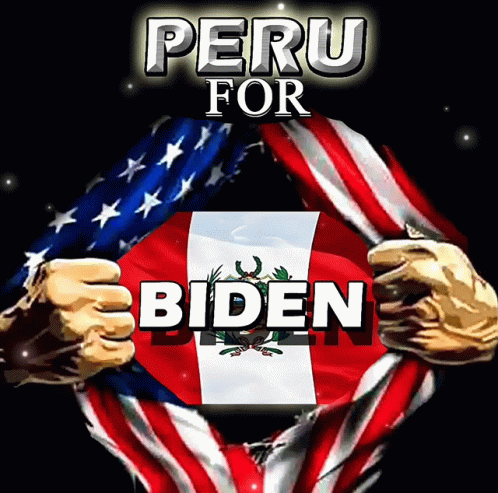 the cover art for peru for biden