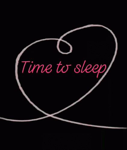 a heart with a string attached to it, and time to sleep written on the side