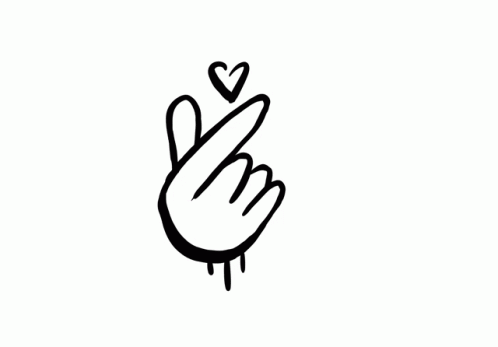 hand in heart shaped shape on white background