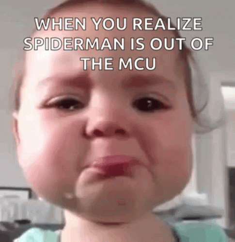 a child is frowning with the words when you're really excited at your spiderman game