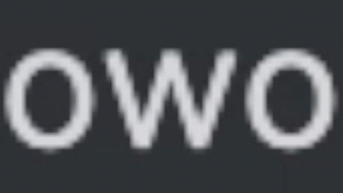the words o ow are written in white and a black background