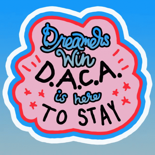 a sticker is written to describe dreams win daca & how to stain