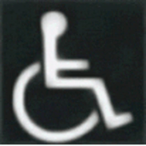 white symbol on black for handicap
