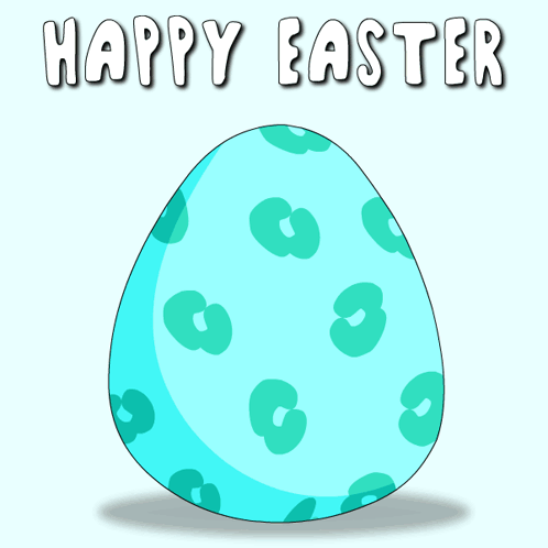 a very happy easter card with an angry painted egg
